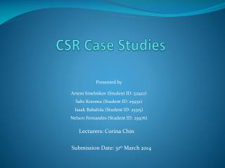 CSR Case Studies