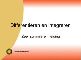 Differentiëren en integreren