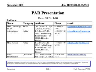 PAR Presentation
