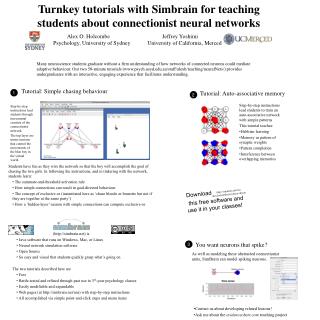 Turnkey tutorials with Simbrain for teaching students about connectionist neural networks
