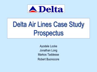 Delta Air Lines Case Study Prospectus