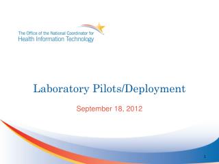 Laboratory Pilots/Deployment