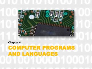 computer Programs and Languages