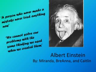 Albert E instein