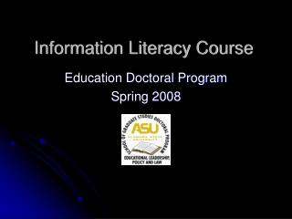 Information Literacy Course