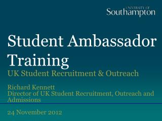 Student Ambassador Training