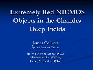 Extremely Red NICMOS Objects in the Chandra Deep Fields