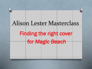 Alison Lester Masterclass