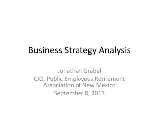 Business Strategy Analysis