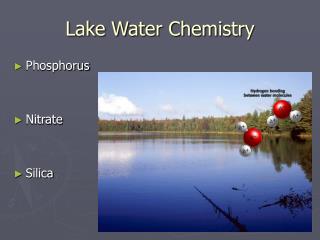 Lake Water Chemistry
