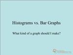 Histograms vs. Bar Graphs