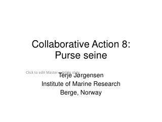Collaborative Action 8: Purse seine