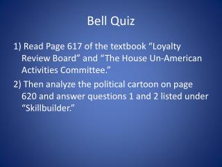 Bell Quiz