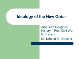 Ideology of the New Order