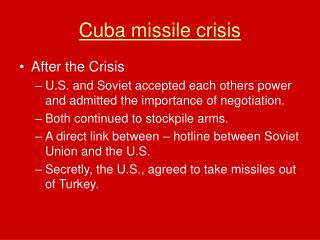 Cuba missile crisis