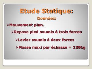 Etude Statique: