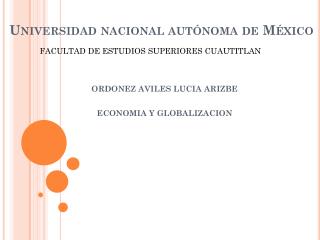 Universidad nacional autónoma de México