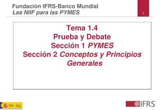 Fundación IFRS-Banco Mundial Las NIIF para las PYMES