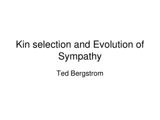 Kin selection and Evolution of Sympathy