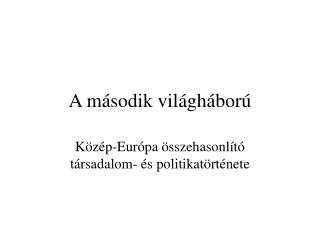 A második világháború