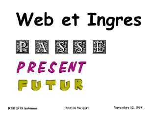 Web et Ingres