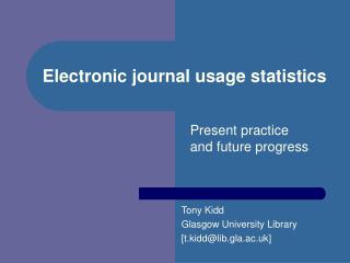 Electronic journal usage statistics