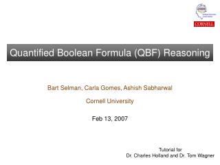 Quantified Boolean Formula (QBF) Reasoning