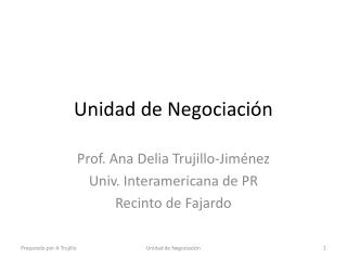 Unidad de Negociación