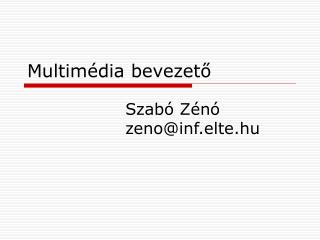 Multimédia bevezető