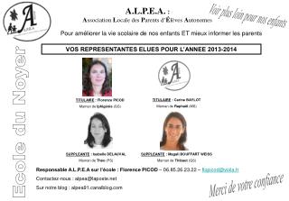 A.L.P.E.A. : A ssociation L ocale des P arents d’ É lèves A utonomes