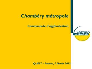 Chambéry métropole