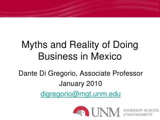 Myths and Reality of Doing Business in Mexico