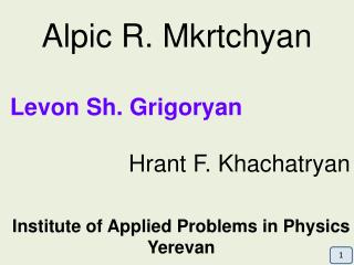 Institute of Applied Problems in Physics Yerevan