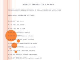 DECRETO LEGISLATIVO 81 del 9.4.08