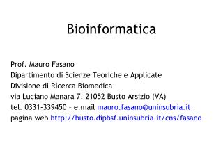 Bioinformatica