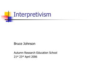 Interpretivism