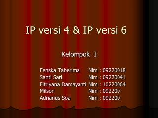 IP versi 4 &amp; IP versi 6