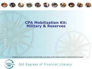 CPA Mobilization Kit: Military &amp; Reserves