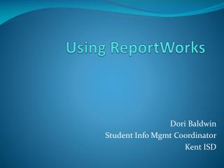 Using ReportWorks