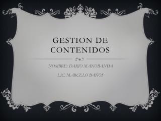 Gestion de contenidos