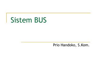 Sistem BUS