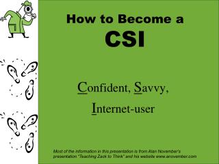 How to Become a CSI