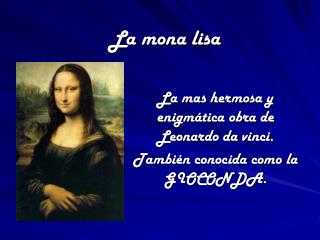 La mona lisa