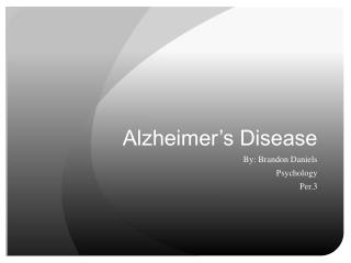 Alzheimer’s Disease