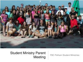 Student Ministry Parent Meeting