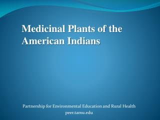 Partnership for Environmental Education and Rural Health peer.tamu