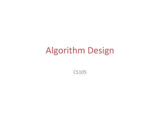 Algorithm Design