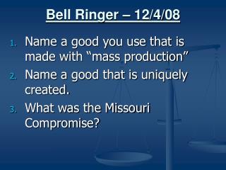 Bell Ringer – 12/4/08