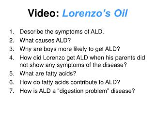 Video: Lorenzo’s Oil