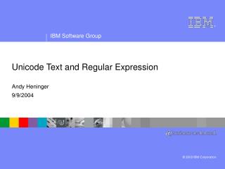 Unicode Text and Regular Expression